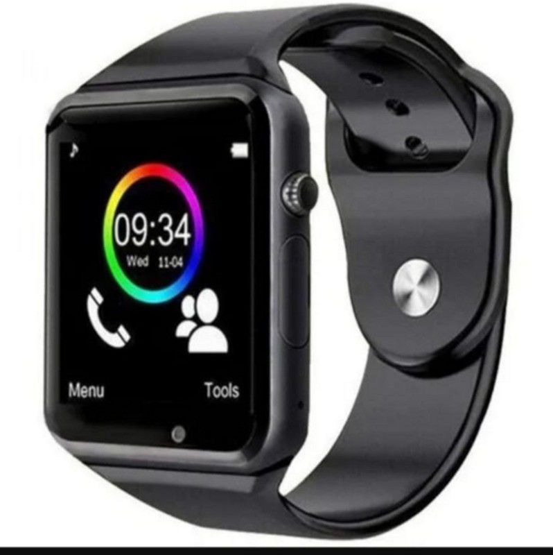 N-WATCH 4G A1 Calling & VI.VO Android & IOS Smartwatch  (Black Strap, Free)