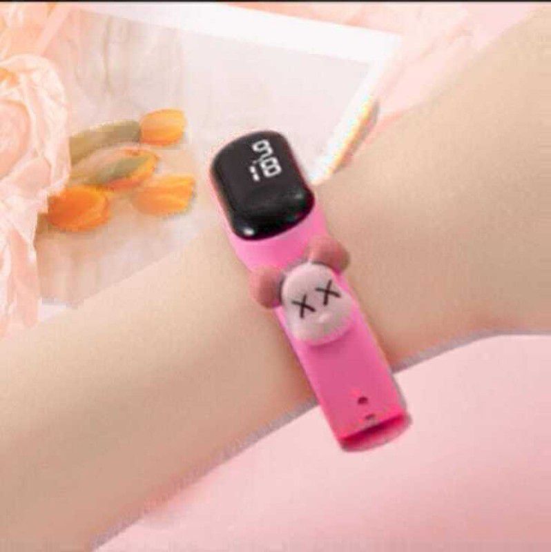 Raysx New Digital Smart Band Puppy Look  (Pink Strap, Size : FREE)
