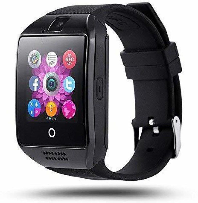 TULUA Q18 smartwatch with camera and sim slot (black) Smartwatch  (Black Strap, free size)
