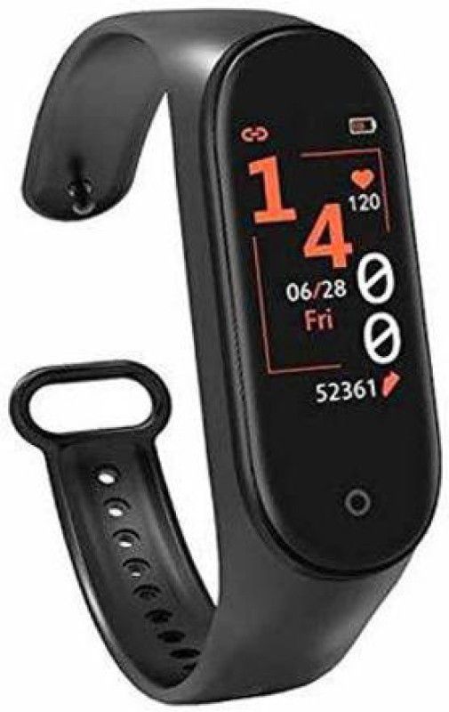 Vacotta M4 Intelligence Bluetooth Health Wrist Smart Band Watch Monitor  (Black Strap, Size : Free Size)
