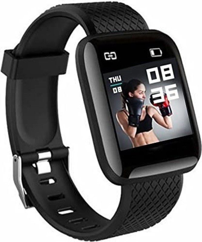 Nikroad 2021 Model Bluetooth Smart Fitness Band Smartwatch  (Black Strap, Free)
