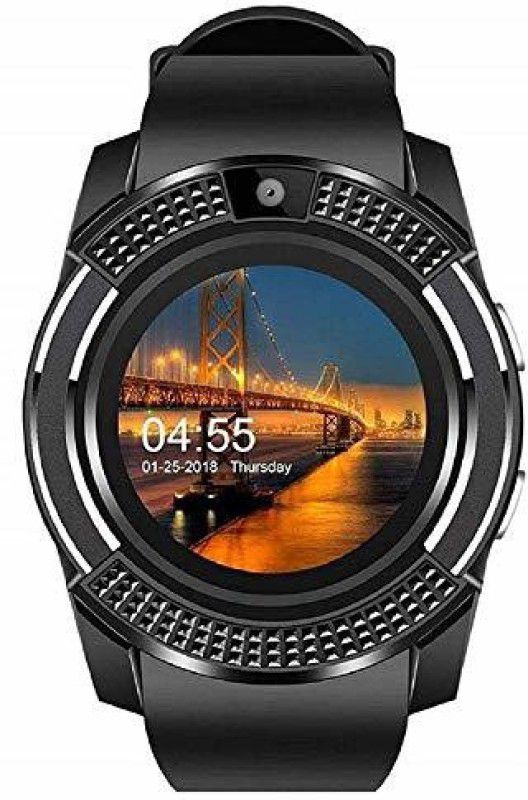 ZEPAD v8 black for women Smartwatch  (Black Strap, free size)