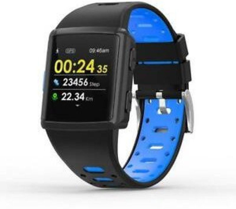 Bluebells India Sport Smart Fitness Tracker Wrist Watch Smartwatch  (Blue, Black Strap, Free Size)