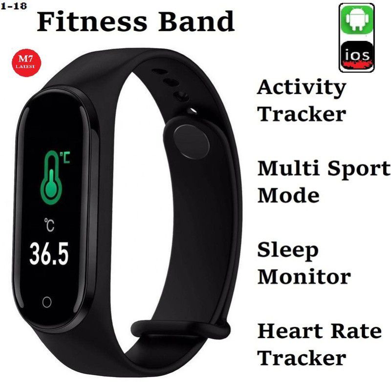Actariat A822(M7) ADVANCE HEART RATE SLEEP TRACKER SMART WATCH BLACK (PACK OF 1)  (Black Strap, Size : free)