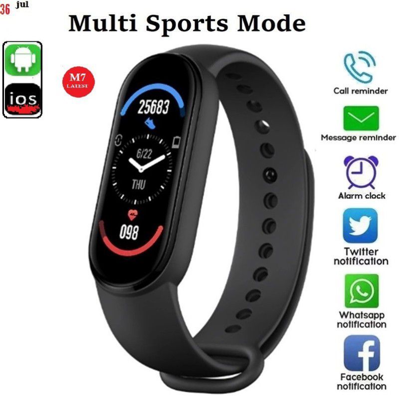Actariat A839(M7) ULTRA MULTI SPORTS STEP COUNT SMART WATCH BLACK (PACK OF 1)  (Black Strap, Size : free)