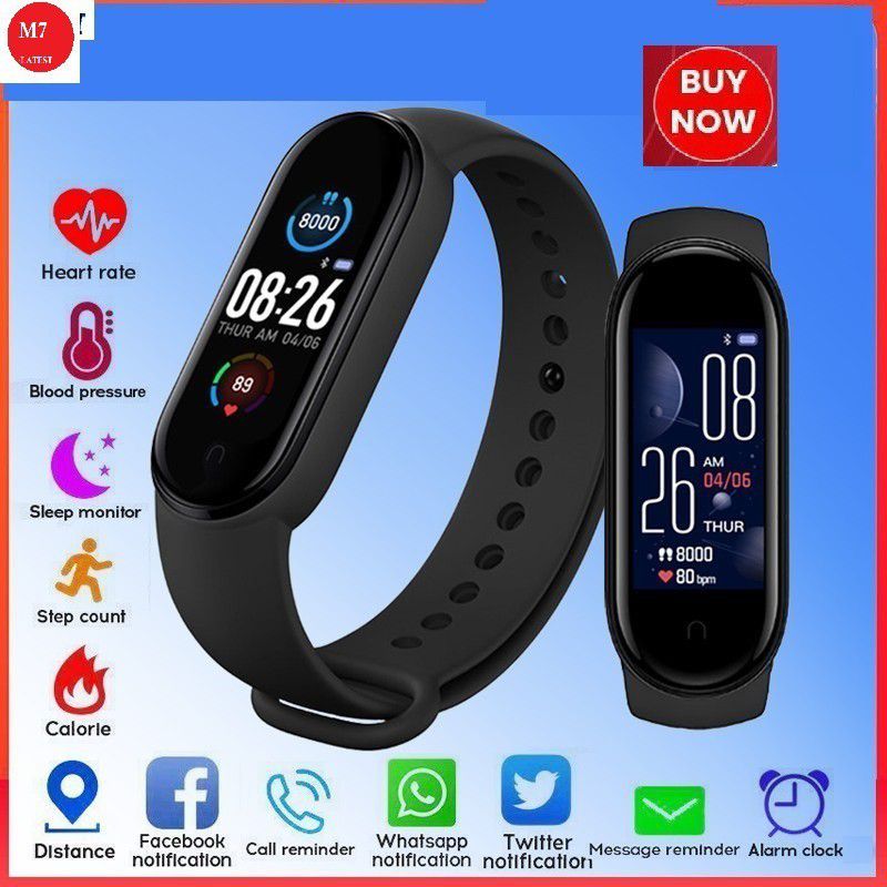 Actariat A826(M7) MAX HEART RATE SLEEP TRACKER SMART WATCH BLACK (PACK OF 1)  (Black Strap, Size : free)