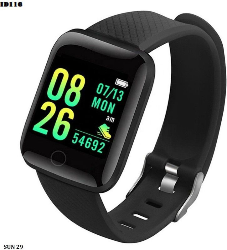 jorugo A371(ID116) MULTI SPORTS STEP COUNT SMART WATCH(PACK OF 1)(PACK OF 1) Smartwatch  (Black Strap, free)