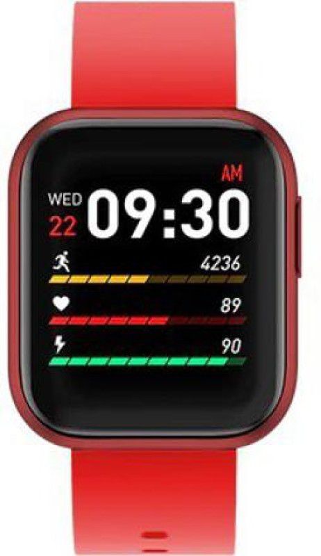 fire boltt Ninja-Pro HD Display with 8 Sports Modes - Heart Rate Monitor - Sleep Tracker Smartwatch  (Red Strap, Free Size)