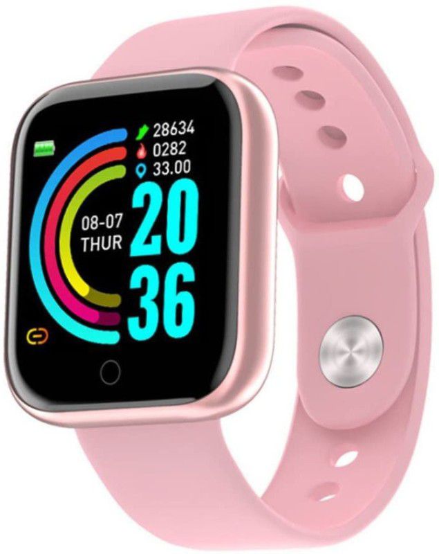 Devsadan Y68 2022 Smartwatch  (Pink Strap, FREE SIZE)
