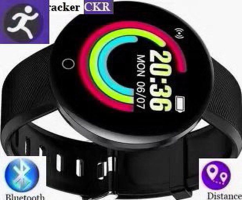 JORUGO AQ1195 D18_LATEST FITNESS TRACKER MULTI SPORTS SMART WATCH BLACK(PACK OF 1) Smartwatch  (Black Strap, Free)