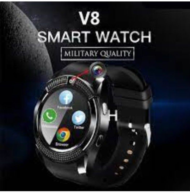 Clairbell BOZ_159S V8 Smart Watch Smartwatch  (Black Strap, Free)