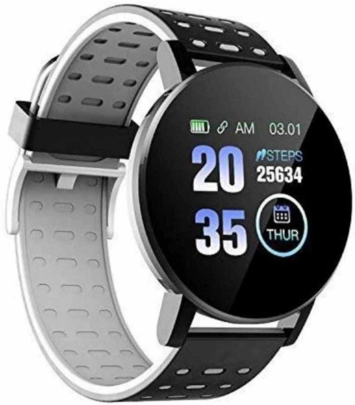 global impx ID119 smart band black color for unisex Smartwatch  (Black Strap, FREE SIZE)