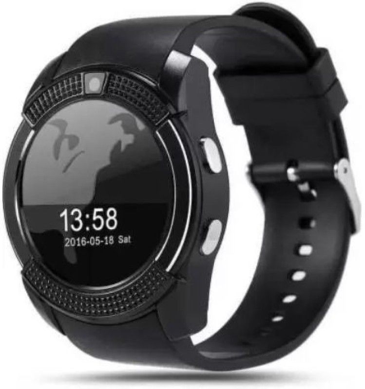 Clairbell WDQ_258J V8 Smart Watch Smartwatch  (Black Strap, XL)