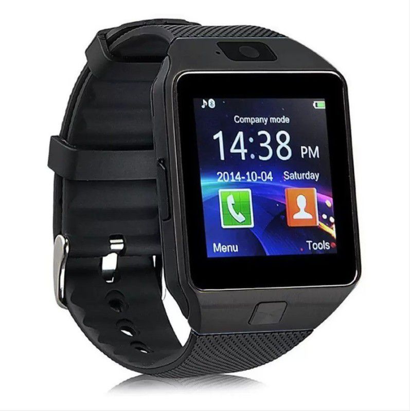 Techflix DZ09 Smartwatch (Black Strap, Regular) Smartwatch  (Black Strap, regular)