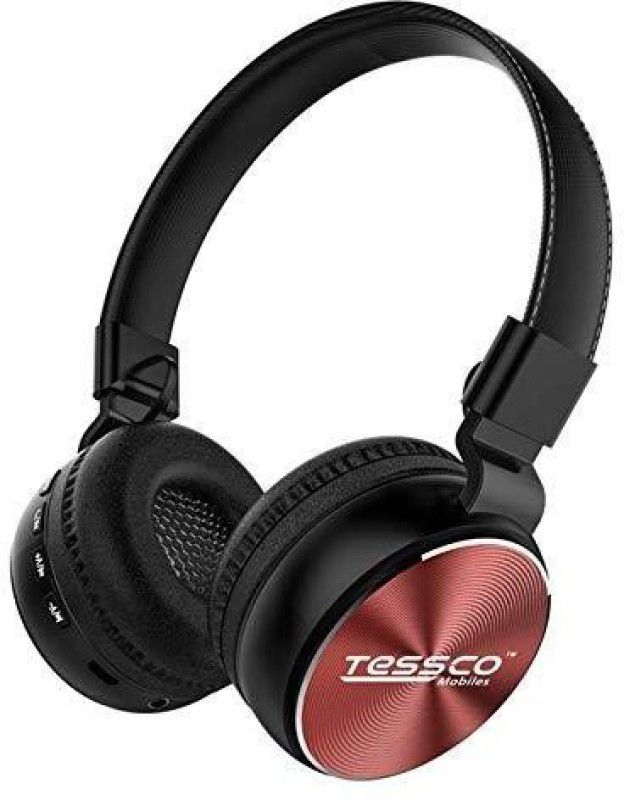 TronHoo BH-390 Stereo Wireless Bluetooth Headphones over the Ear, Lightweight Design, 360 surround Hi-Fi Sound Hands-free Calling Compatible with all Smartphones and Media Devices Bluetooth Headset with Mic Red Smart Headphones  (Wireless)