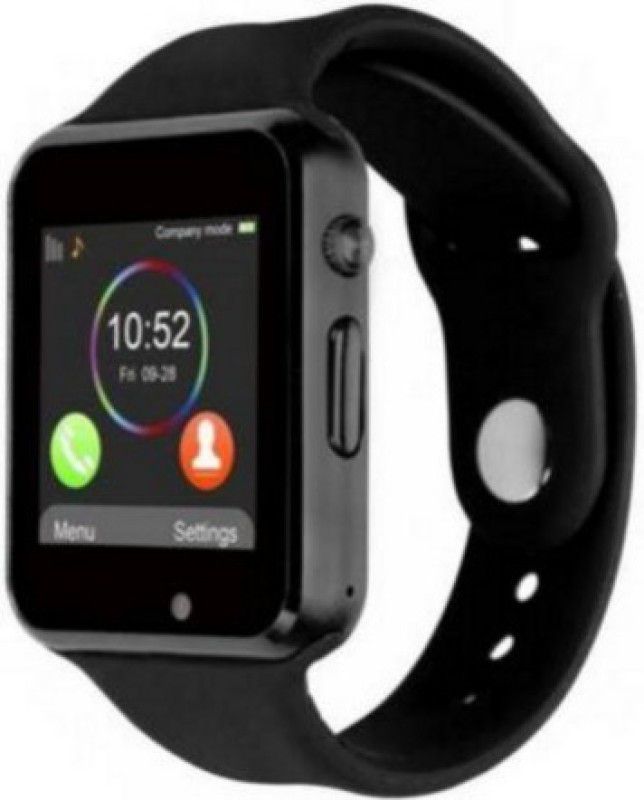 SMART 4G A1 Android & IOS VI.VO Watchphone Smartwatch  (Black Strap, Free)