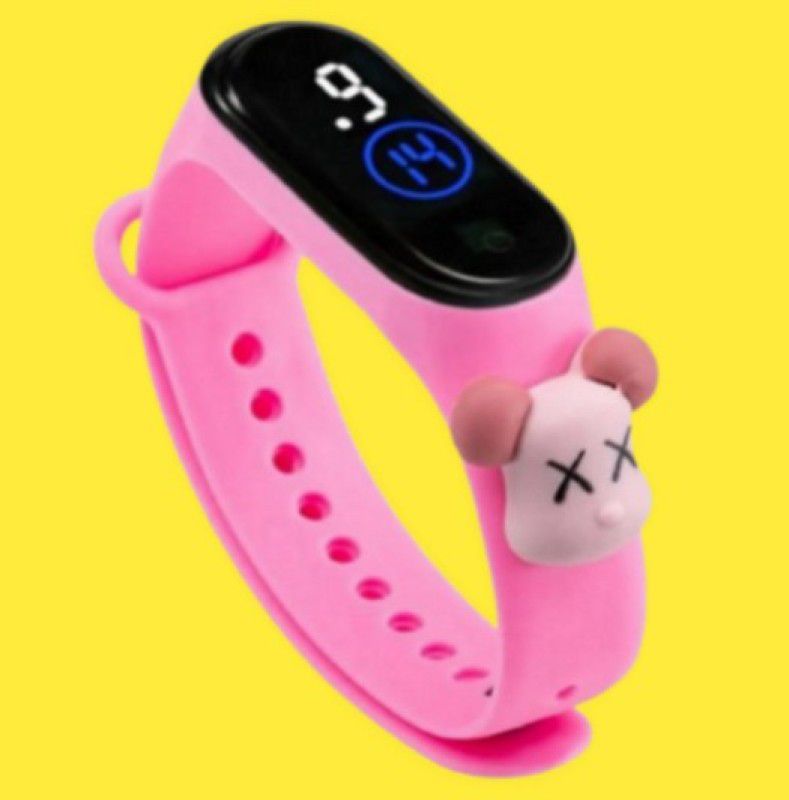 Raysx Smart Band New Digital Screen Puppy  (Pink Strap, Size : FREE)