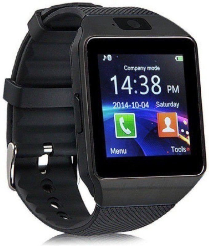 E-LIVE DZ09 Black 4g calling health notifier Smartwatch  (Black Strap, Free Size)