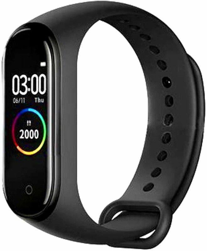Vacotta M4 Smart band with all heath features  (Black Strap, Size : Free)