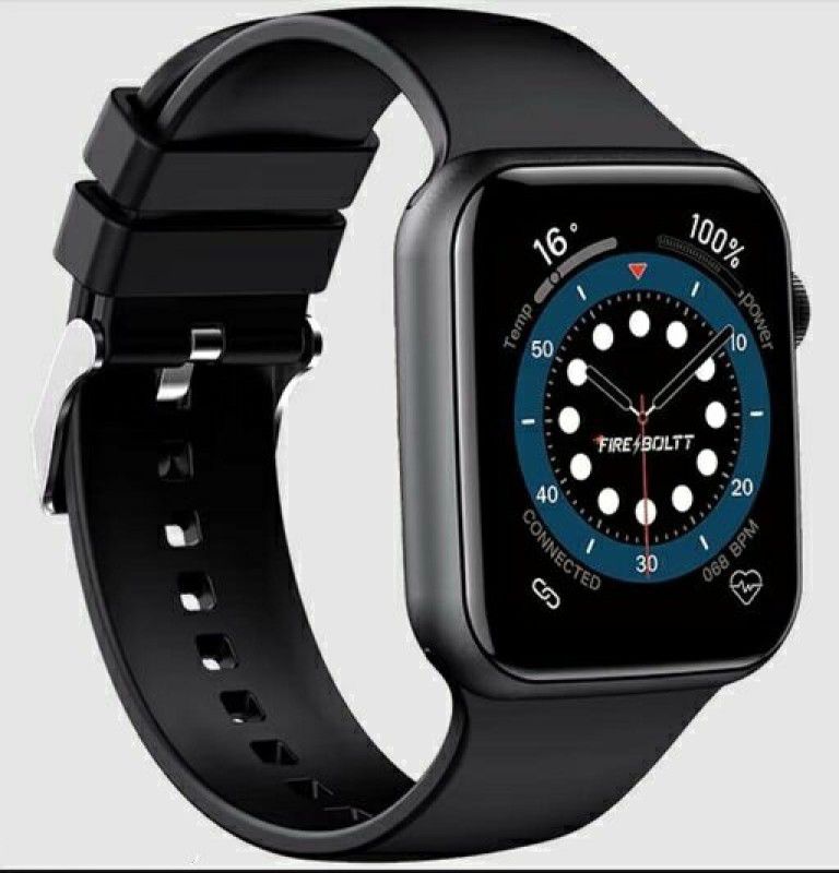 SUPER New Smart Watch 4 Smartwatch  (Black Strap, 44)