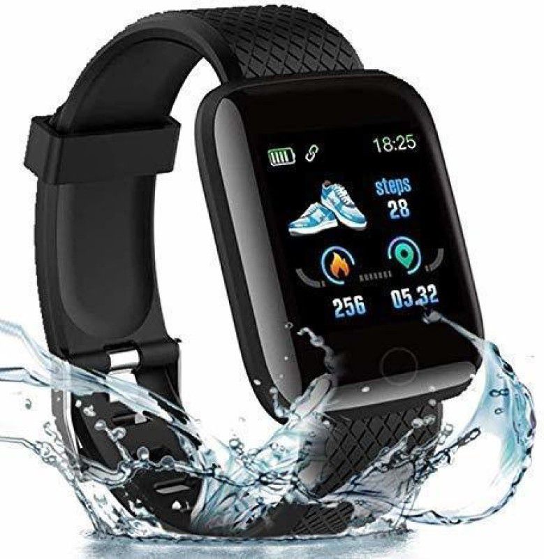 Smars D13 smartwatch, Heart Rate Watch Wristband Sports Waterproof Fitness Tracker Smartwatch  (Black Strap, FREE)