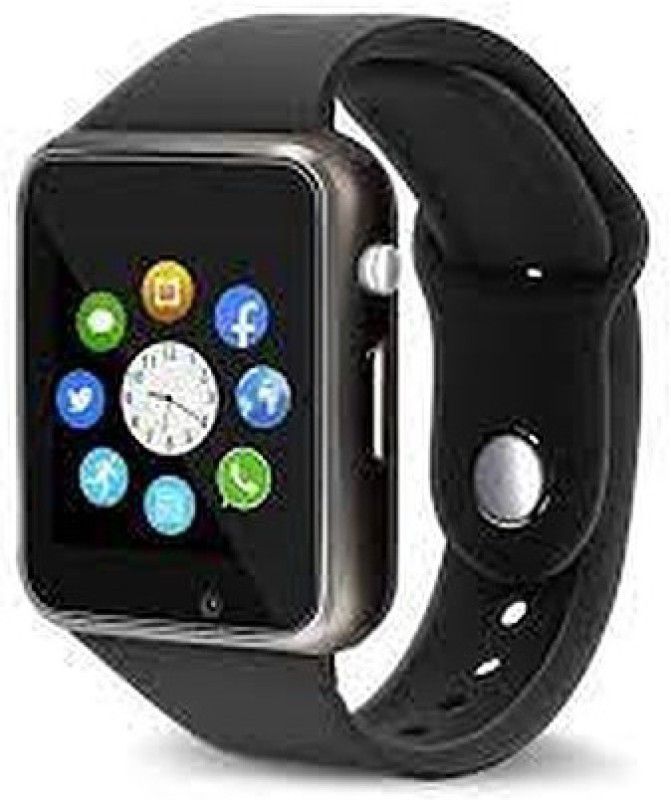 Gedlly BLACK WATCH MOBLIE PHONE VIVO Y53 Smartwatch  (Black Strap, FREE)