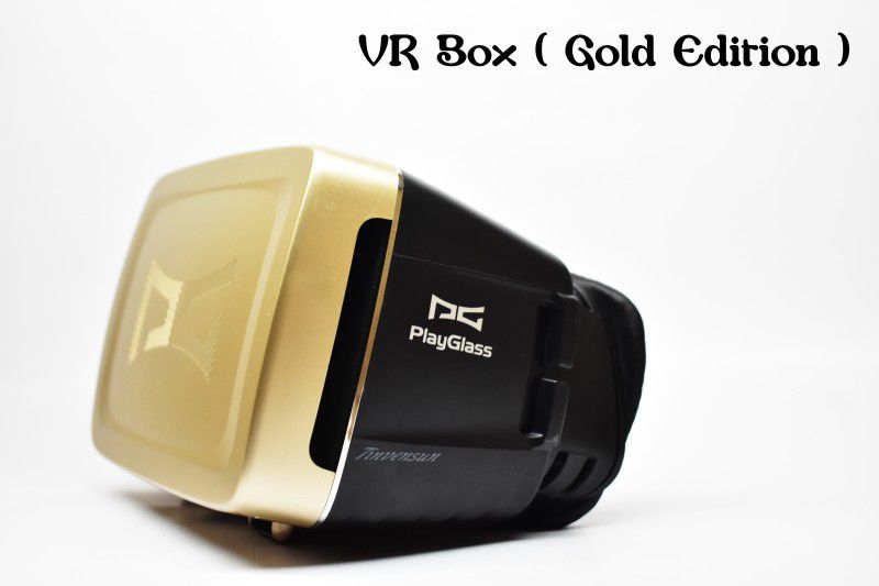 Cyphon Virtual Reality Helmet Glasses 3D Video Headset Box GOLDEN MATTE BLACK Color  (Smart Glasses, GOLD)