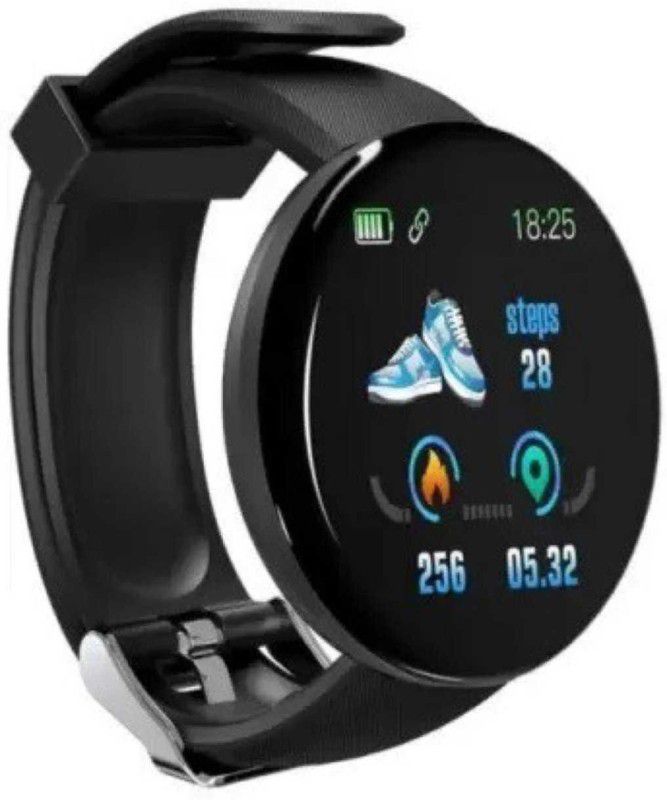 global impx D18 smart band black color for unisex Smartwatch  (Black Strap, FREE SIZE)