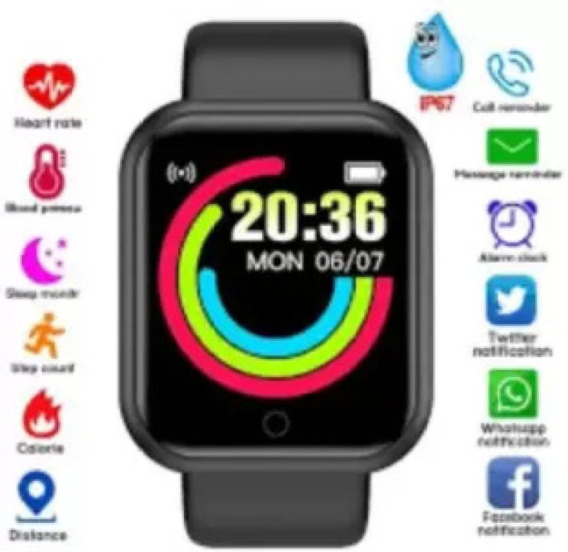 JORUGO F42(d20) ADVANCE distance sedentary Smart Watch Black(pack of 1) Smartwatch  (Black Strap, Free)