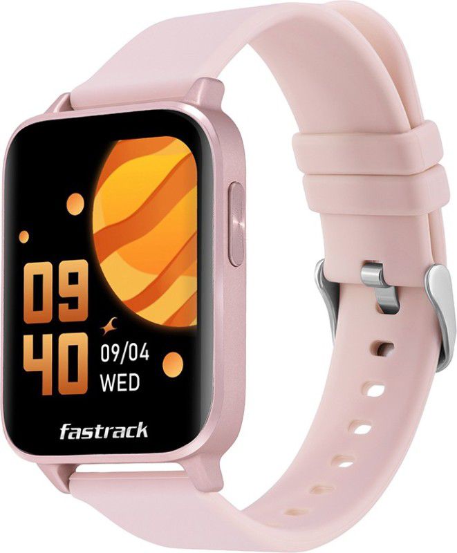 Fastrack Reflex Curv with 2.5D Curve Display,AI Enabled Coach,Health Suite &5ATM Smartwatch  (Pink Strap, Free size)