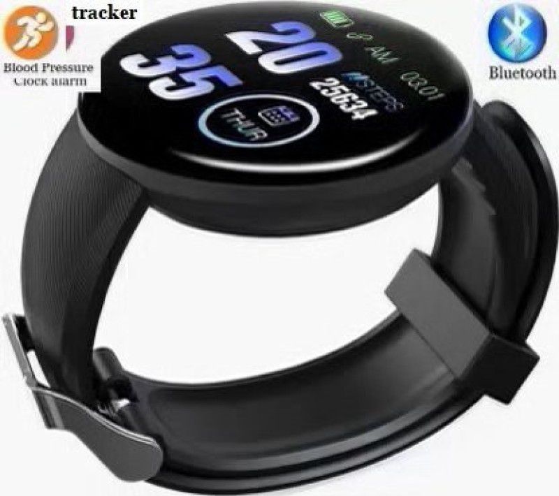 JORUGO AQ537 D18_PLUS SLEEP TRACKER HEART RATE SMART WATCH BLACK(PACK OF 1) Smartwatch  (Black Strap, Free)