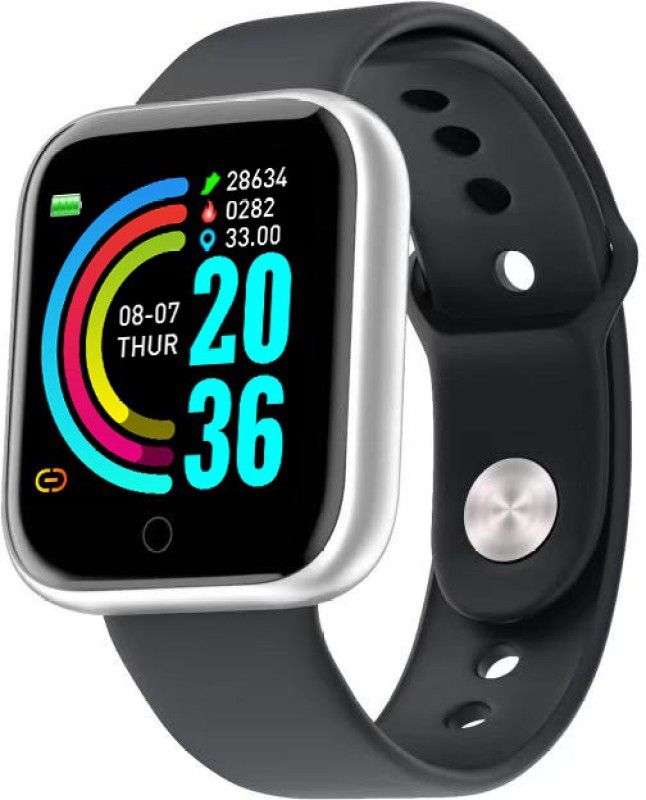 ASTOUND D20 Waterproof Heart Rate Blood Pressure Monitor Sport Smart Watch for Men Women Smartwatch  (Black Strap, FREE)