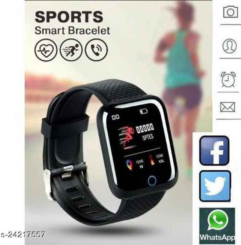 Y2H Enterprises l103_ID116Pro Step Counter, Heart Rate Monitor Bluetooth Smartwatch(Pack Of 1)  (Black Strap, Size : Free)