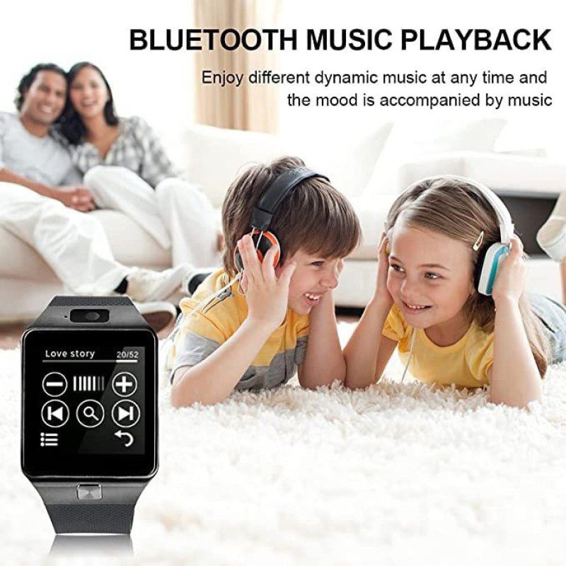 VMBS DZ09 Watch Sim Calling Smartwatch  (Black Strap, Free)