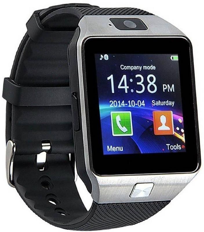 EasyShop Android DZ09 Smartwatch  SW09 Smartwatch  (Silver Strap, Free Size)