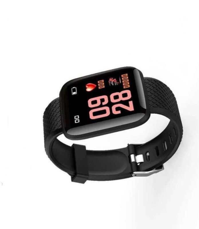 Y2H Enterprises Id116 smart screen fitness watch  (Black Strap, Size : Free size)