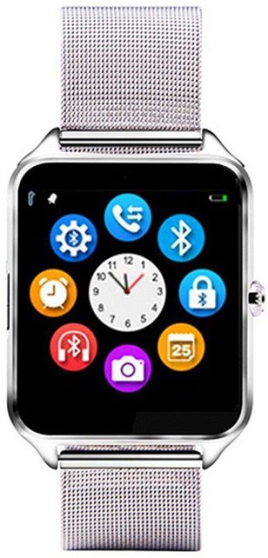 QP360 Q360 Z60 - Silver - 1 phone Smartwatch  (Silver Strap, Free Size)