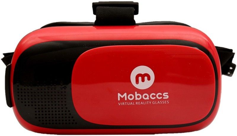 Mobaccs Virtual Reality Headset 3d View VR Box HD 12 Smart Glasses (Red)  (Smart Glasses, Red)