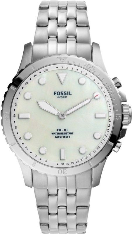 FOSSIL FB-01 Hybrid Smartwatch  (Silver Strap, Regular)