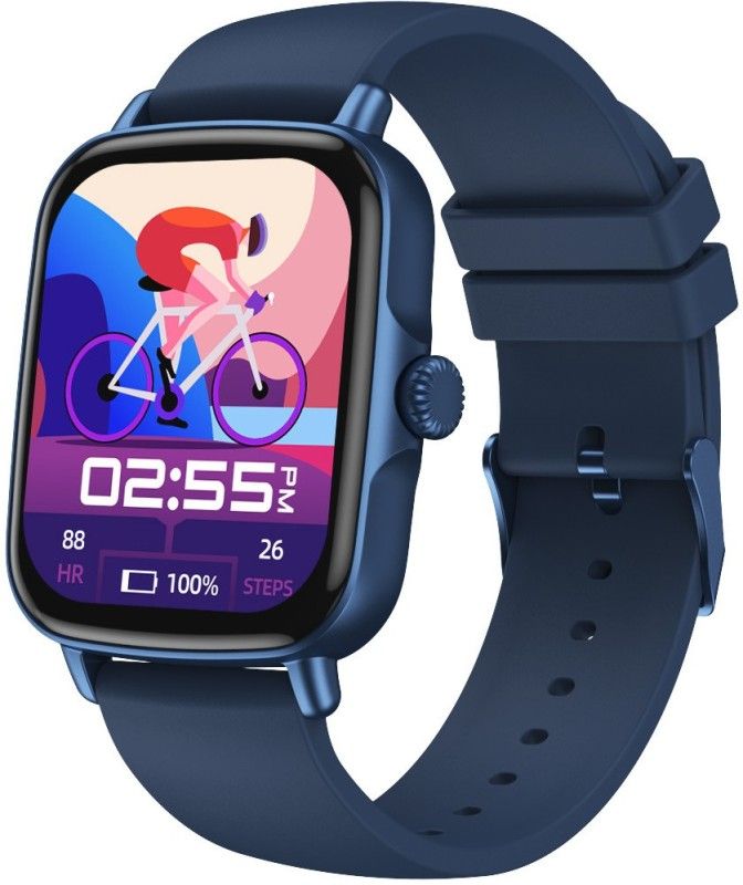Minix Crest Bluetooth Calling 1.69 HD Display Smartwatch  (Blue Strap, Free Size)