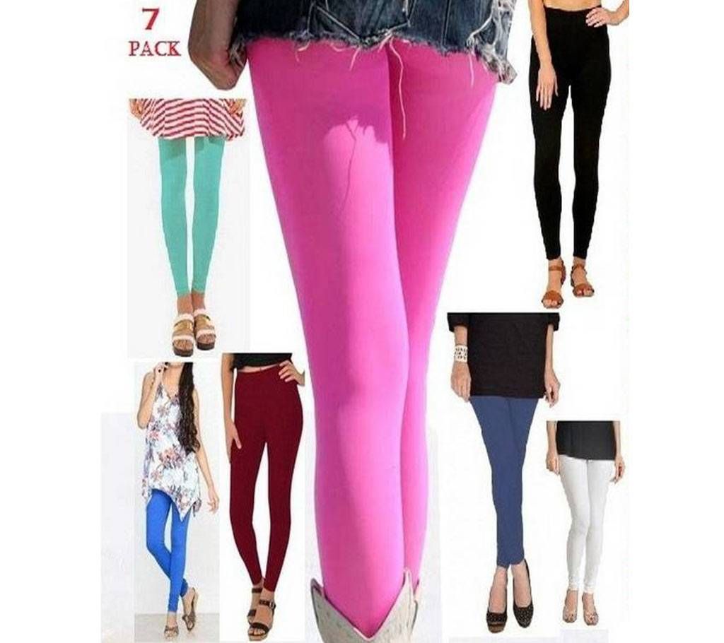 Women Cotton Leggings - 7 PCS PACK