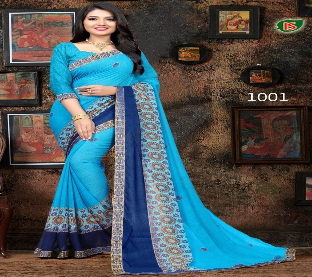 Ishita - Bridal Chiffon Printed Saree With Blouse - 12 Pieces 
