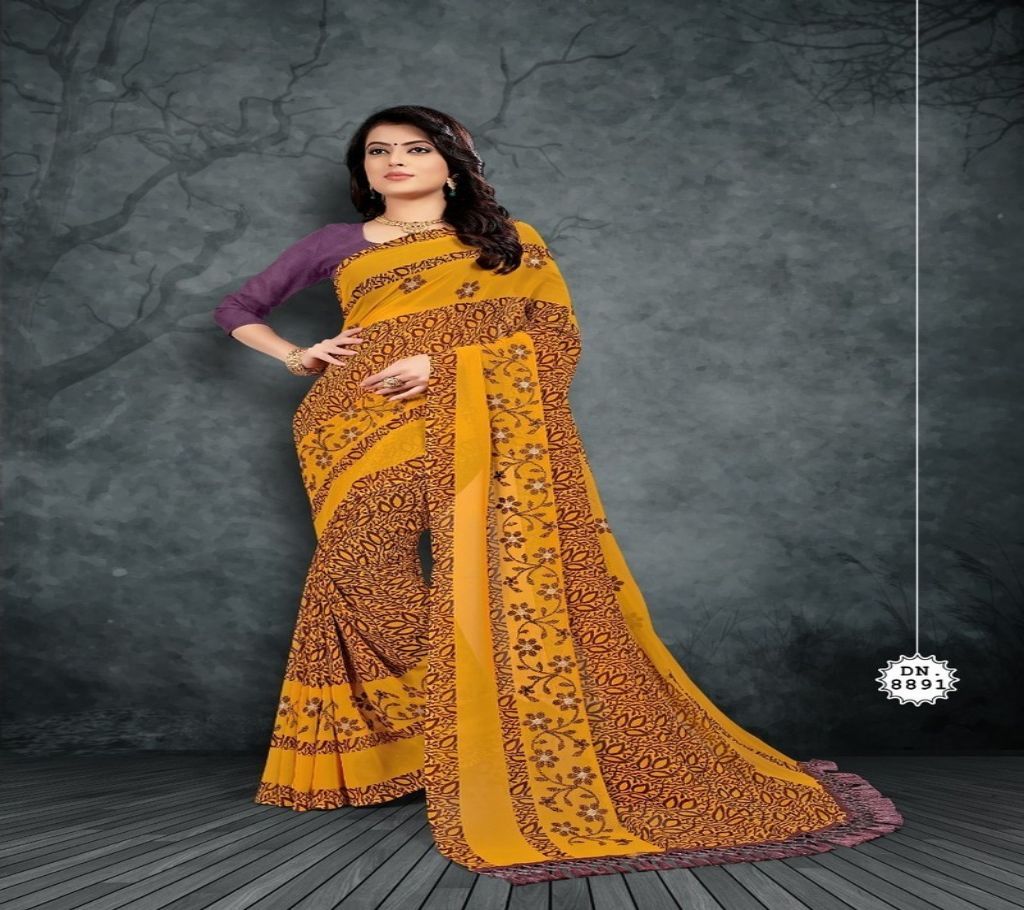 Sitka - Weightless Banarasi Silk Saree With Blouse - 8 Pieces 