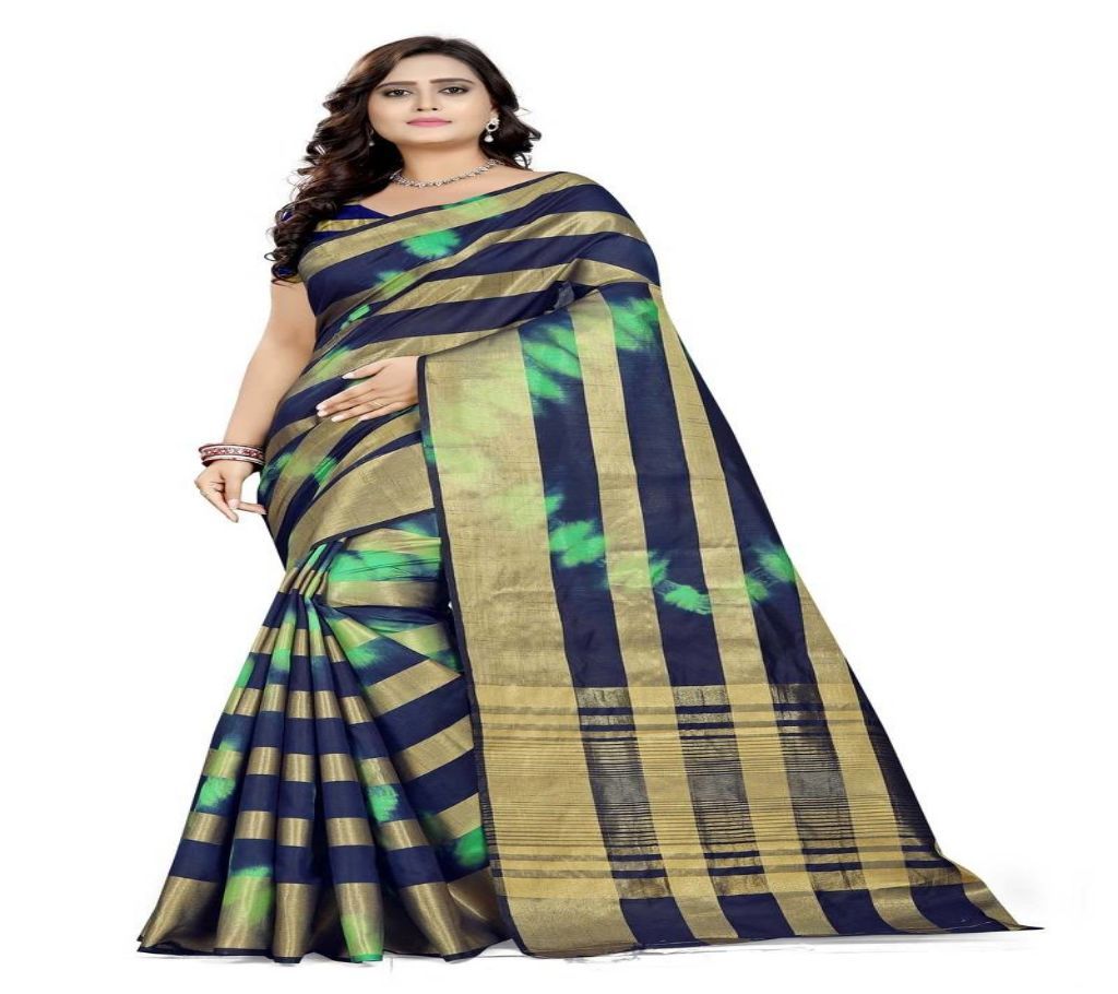 Ruhani - Banarasi Silk Printed Saree With Blouse - 4 Pieces 