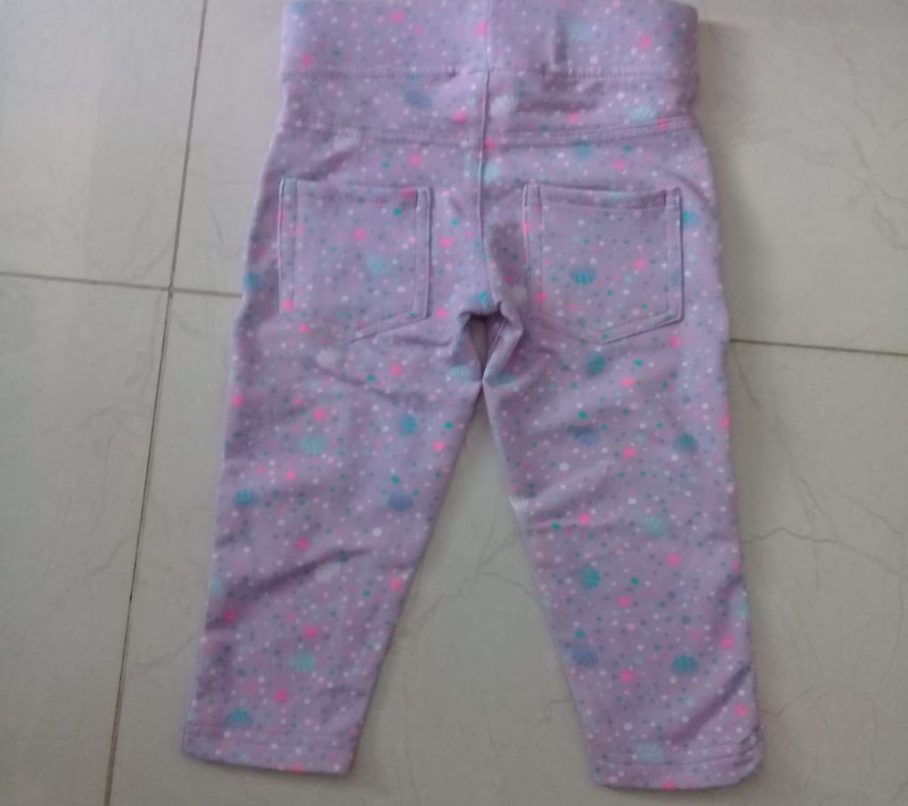 Girls Nit Denim Pant For Kids-100Pcs
