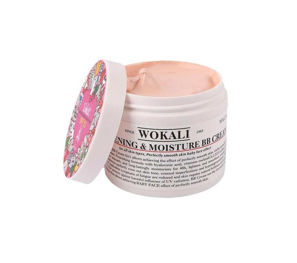 Description: WOKALI 6 in 1 WHITENING & MOISTURE BB CREAM SPF 25- DNM  Multifunction BB cream 6 in 1 With Hyaluronic acid Instant fair look Coverage of