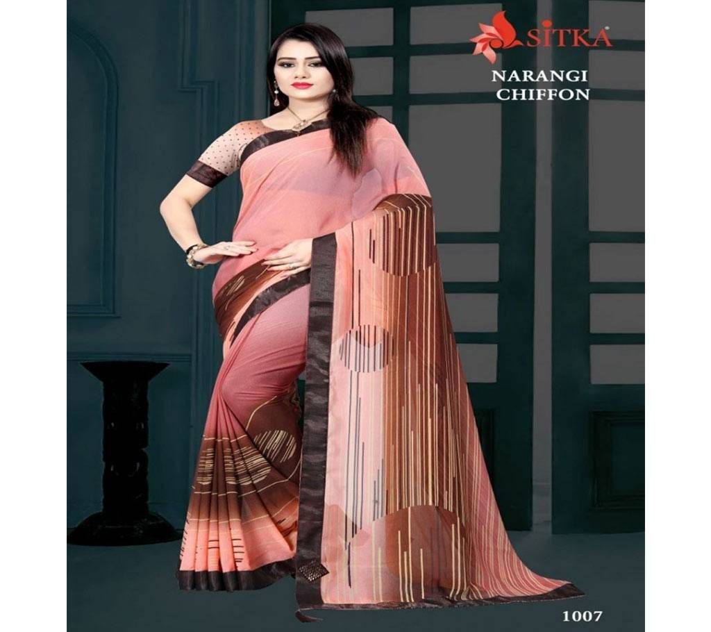 Bridal Border Lace Work Saree With Blouse - 8 Pieces