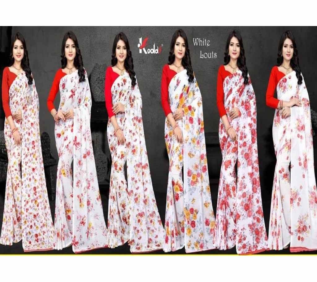 White Lotus Vol 2 By Kodas Saree Catalog - 6 Pieces 
