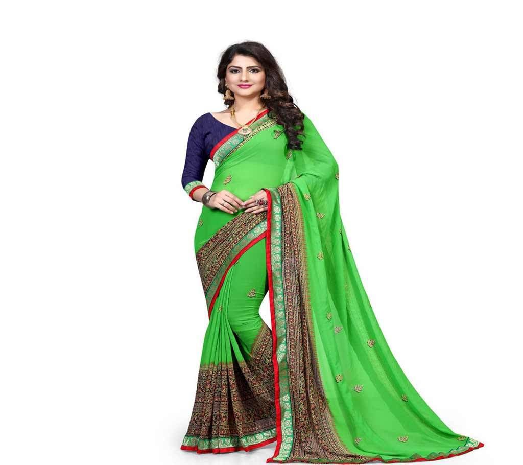 Georgette Printed Saree With Blouse