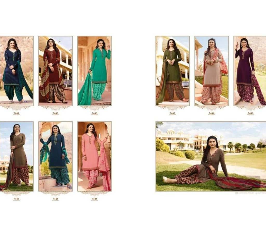 VINAY SILKINA ROYAL CREPE 16 PATIALA STYLE SALWAR KAMEEZ CATALOG (Set of 9 pcs)- Copy